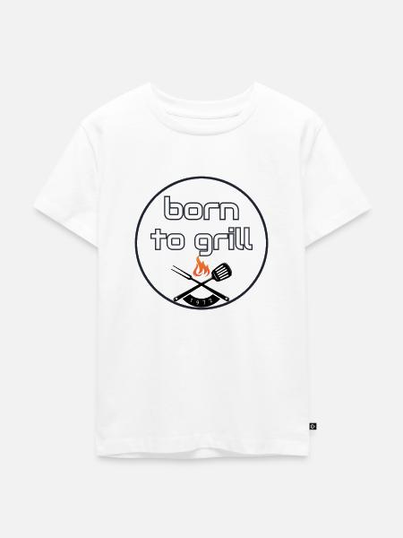 Born to Grill - Kinder Premium Bio T-Shirt - Weiß