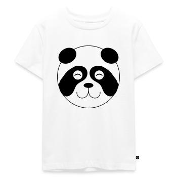 Panda Face 001 - Kids Premium Organic T-Shirt - white - Front - Hailey (125cm)