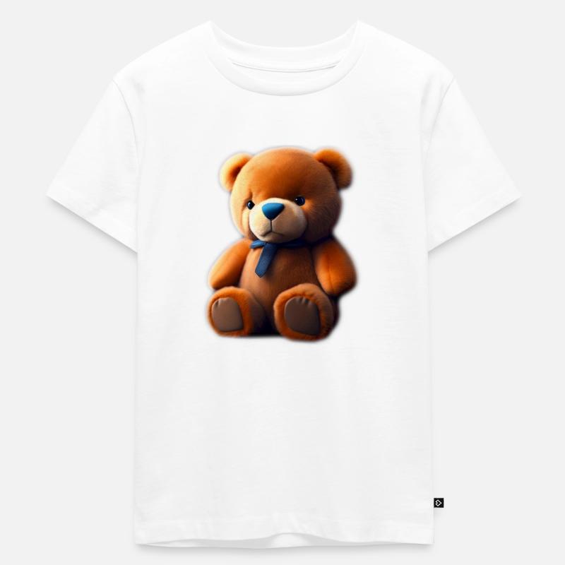 Teddybär - Kinder Premium Bio T-Shirt - Weiß