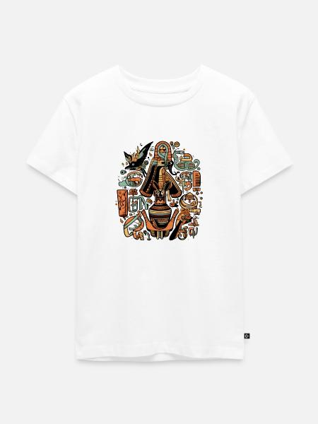 Zol der ägyptische Gott - Kinder Premium Bio T-Shirt - Weiß