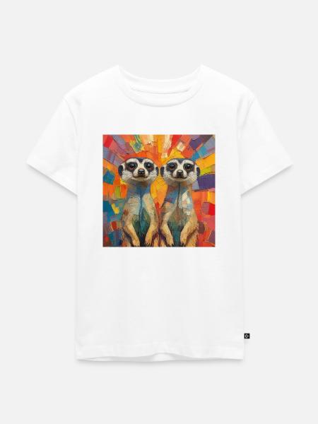 Erdmännchen - Kinder Premium Bio T-Shirt - Weiß