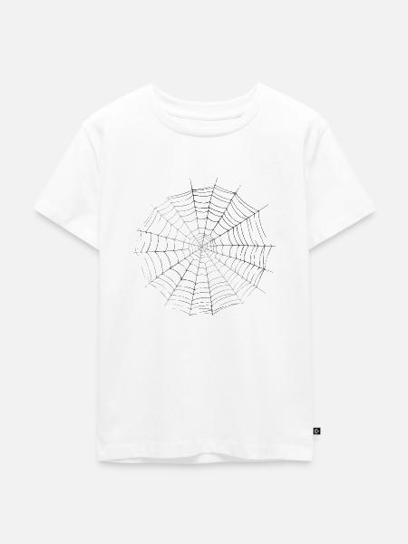 Smiley Spiderweb - Kinder Premium Bio T-Shirt - Weiß