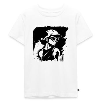 skate - Kinder Premium Bio T-Shirt - Weiß - Vorne - Hailey (125cm)