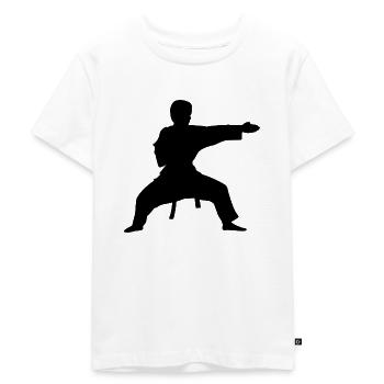 Foto Karate - Kinder Premium Bio T-Shirt - Weiß - Vorne - Hailey (125cm)
