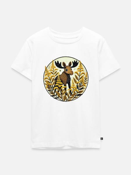 Elch - Kinder Premium Bio T-Shirt - Weiß