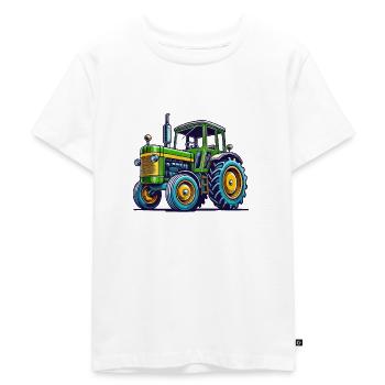 Tracteur Tracteur - T-shirt Premium bio Enfant - blanc - Devant - Hailey (125cm)