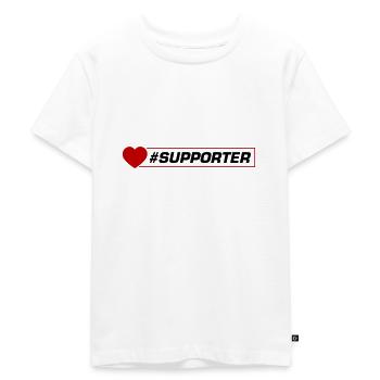 Supporter Herz - Kinder Premium Bio T-Shirt - Weiß - Vorne - Hailey (125cm)