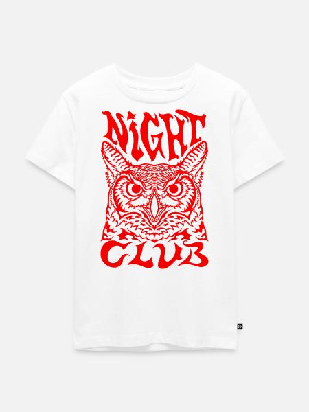 Nachteule Nachteule Illustration - Kinder Premium Bio T-Shirt - Weiß
