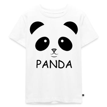 Panda - Kinder Premium Bio T-Shirt - Weiß - Vorne - Hailey (125cm)