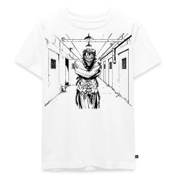 Batman Crazy Joker Straitjacket - Kids Premium Organic T-Shirt - white - Front - Hailey (125cm)