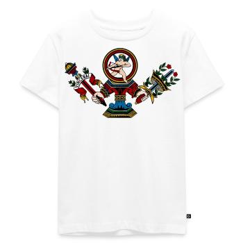 Composition of Bergamo Card Axes - Kids Premium Organic T-Shirt - white - Front - Hailey (125cm)