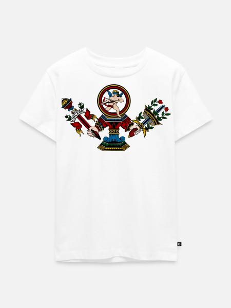 Zusammensetzung der Bergamo-Kartenäxte - Kinder Premium Bio T-Shirt - Weiß