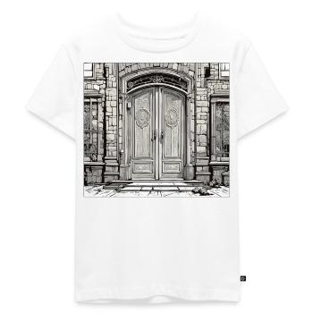 Porte / Entrée / Serrure / Portail / Porte d’entrée / Design - T-shirt Premium bio Enfant - blanc - Devant - Hailey (125cm)