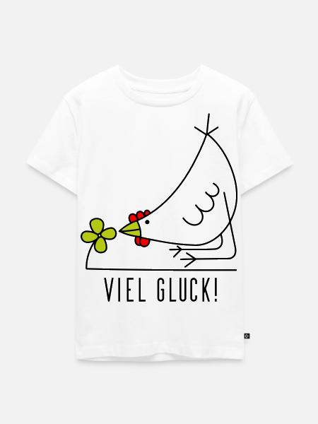 Viel Glück - Kinder Premium Bio T-Shirt - Weiß