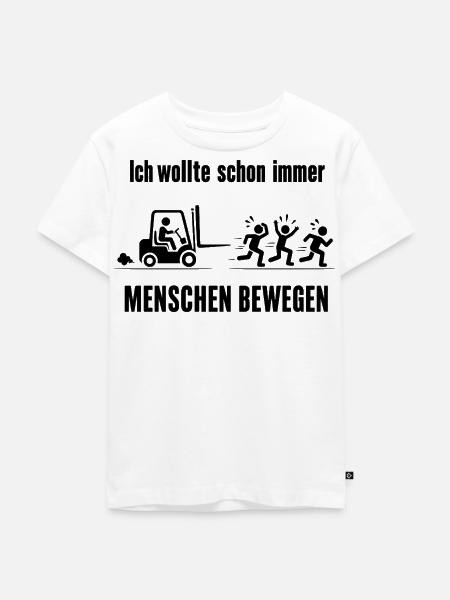 Lustiges Geschenk für Staplerfahrer - Kinder Premium Bio T-Shirt - Weiß