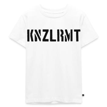 KNZLRMT – Künstlerkollektive Berlin, Stencil Bk - Kinder Premium Bio T-Shirt - Weiß - Vorne - Hailey (125cm)