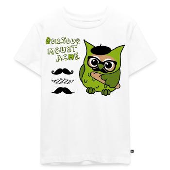 moustache - T-shirt Premium bio Enfant - blanc - Devant - Hailey (125cm)
