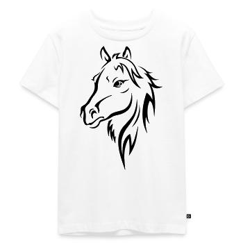 Paard, hengst, MARE - Kinderen Premium Bio T-shirt - wit - Voor - Hailey (125cm)