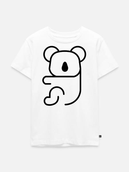 Minimal Koala - Kinder Premium Bio T-Shirt - Weiß