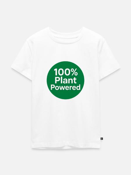 100 Prozent Pflanzenkraft - Kinder Premium Bio T-Shirt - Weiß