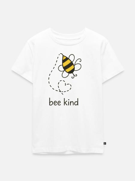Be Kind Biene Illustration - Kinder Premium Bio T-Shirt - Weiß
