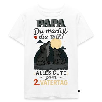 2. Vatertag - Papa, du machst das toll! - Kinder Premium Bio T-Shirt - Weiß - Vorne - Hailey (125cm)