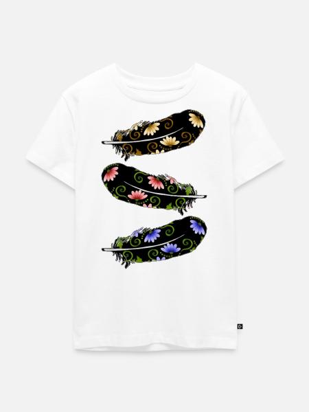 Feder - Kinder Premium Bio T-Shirt - Weiß