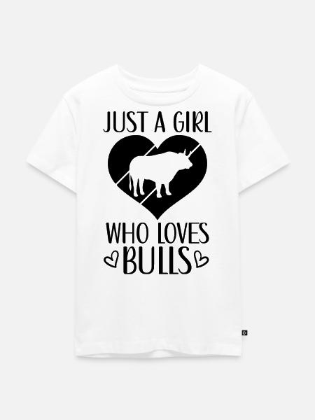 Stier Herz Spruch - Kinder Premium Bio T-Shirt - Weiß