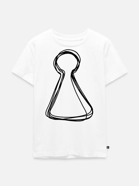 Spielfigur handgezeichnet - Kinder Premium Bio T-Shirt - Weiß
