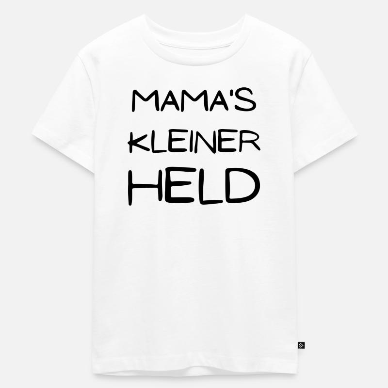 Mama's kleiner Held - Kinder Premium Bio T-Shirt - Weiß