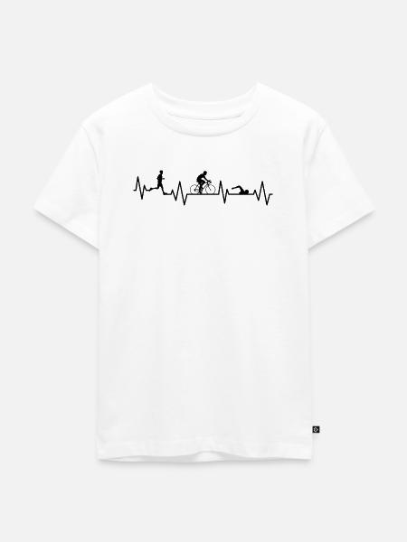 Triathlon Triathlet - Kinder Premium Bio T-Shirt - Weiß