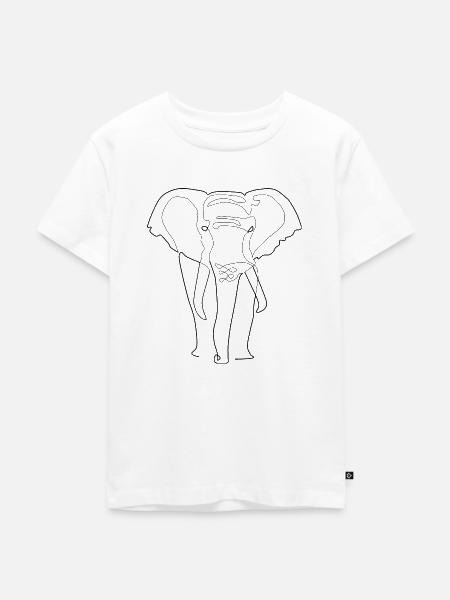 elephant black - Kinder Premium Bio T-Shirt - Weiß