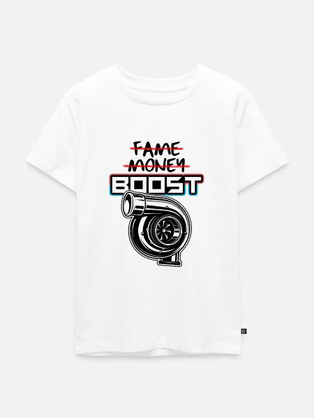 Boost Turbo Autos Tuning - Kinder Premium Bio T-Shirt - Weiß