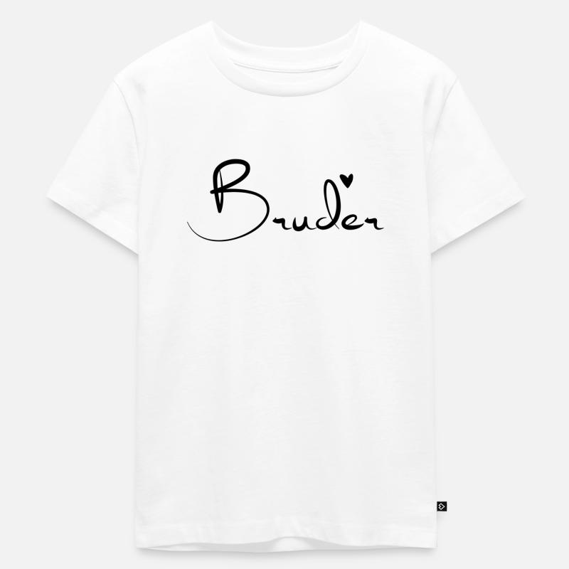 Bruder - Kinder Premium Bio T-Shirt - Weiß