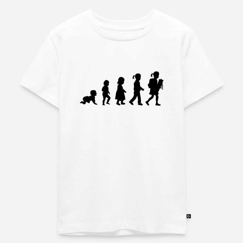 Evolution Scolarisation scolaire - T-shirt Premium bio Enfant - blanc