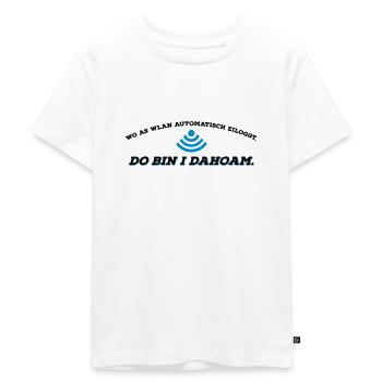 Dahoam is do wo as Wlan is 2C - Kinder Premium Bio T-Shirt - Weiß - Vorne - Hailey (125cm)