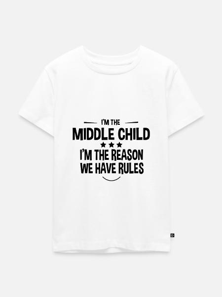 Middle Child Gift - Kinder Premium Bio T-Shirt - Weiß