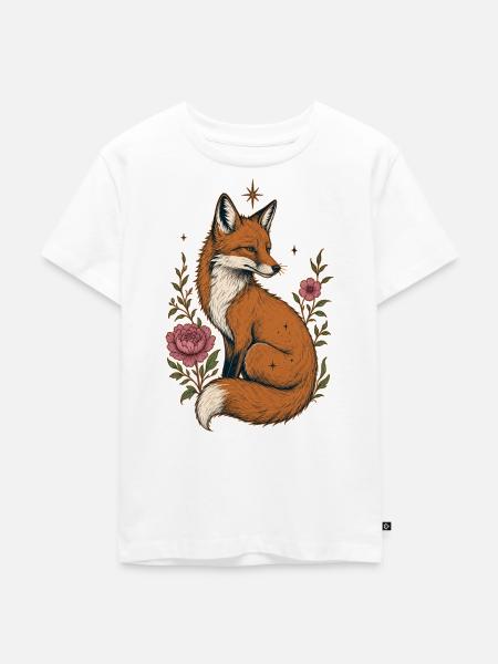 Fuchs  - Kinder Premium Bio T-Shirt - Weiß