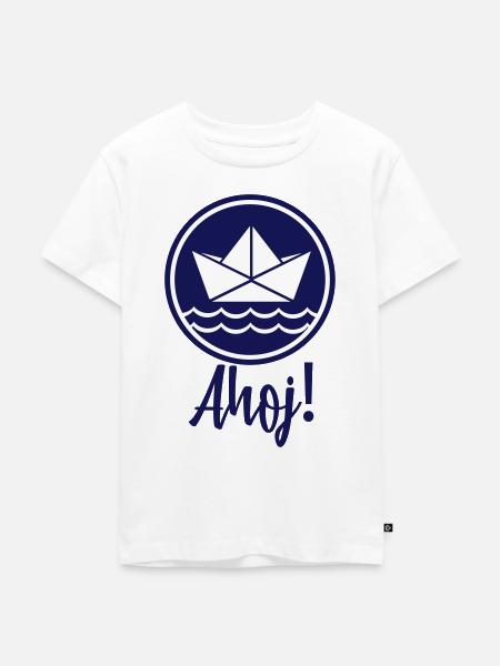 Ahoj - Kinder Premium Bio T-Shirt - Weiß