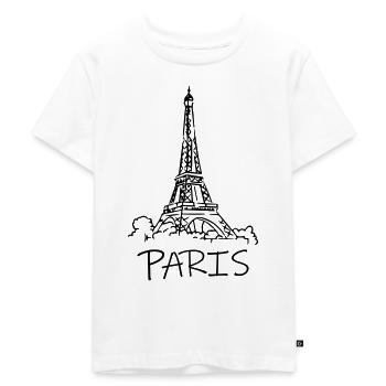 PARIS - Kinder Premium Bio T-Shirt - Weiß - Vorne - Hailey (125cm)