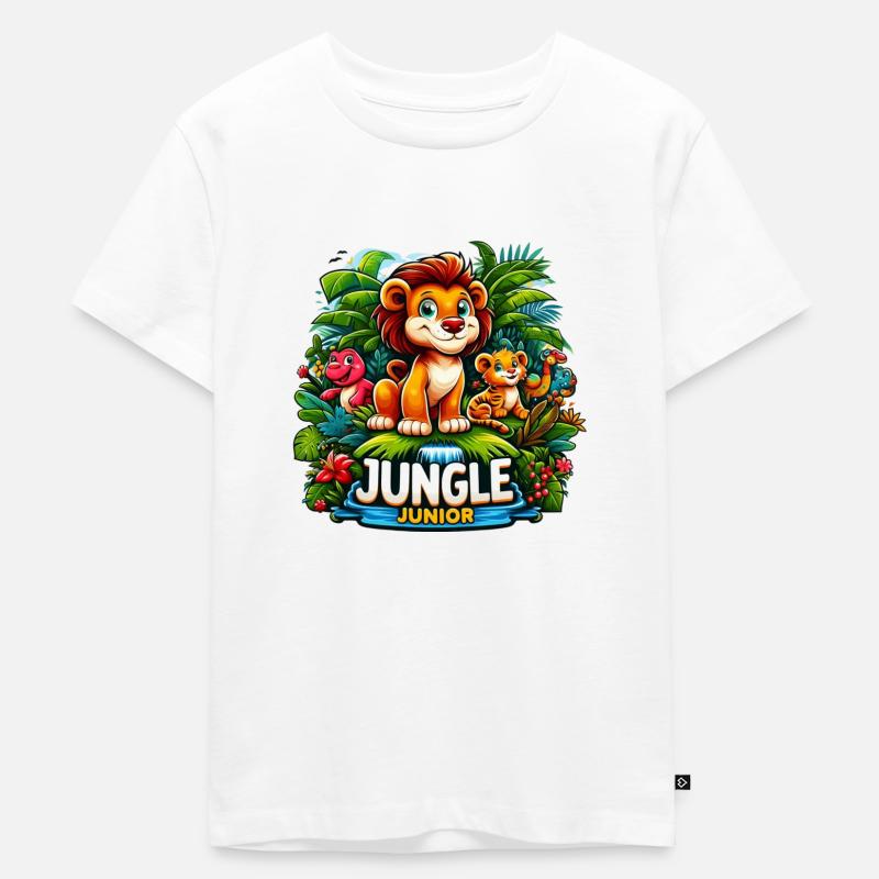 Dschungel-Junior-Abenteuer - Kinder Premium Bio T-Shirt - Weiß