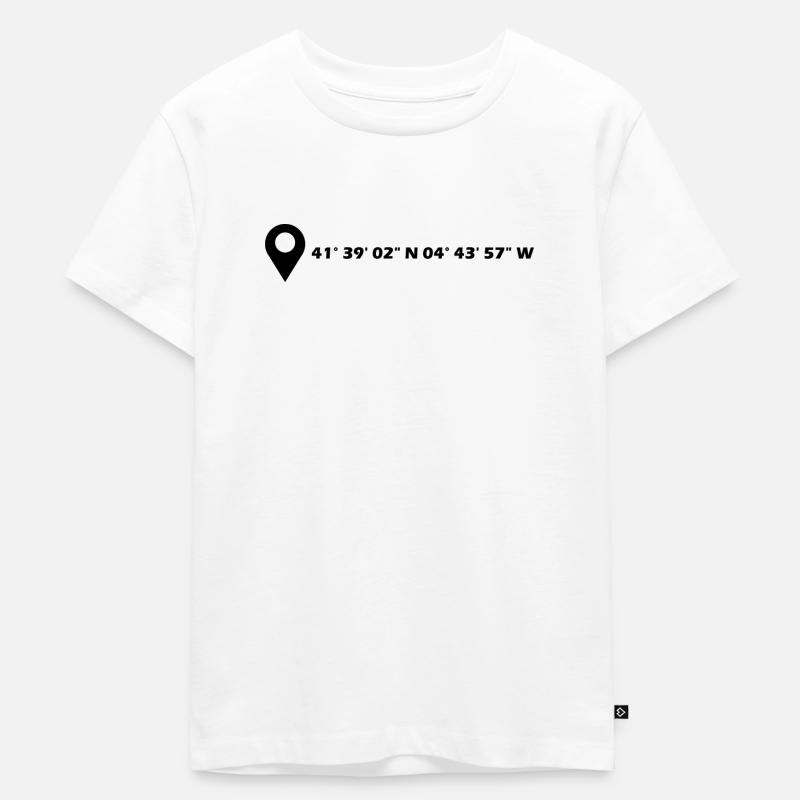 Valladolid coordinates - Kids Premium Organic T-Shirt - white
