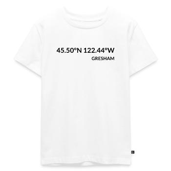 Gresham Oregon USA Koordinaten - Kinder Premium Bio T-Shirt - Weiß - Vorne - Hailey (125cm)