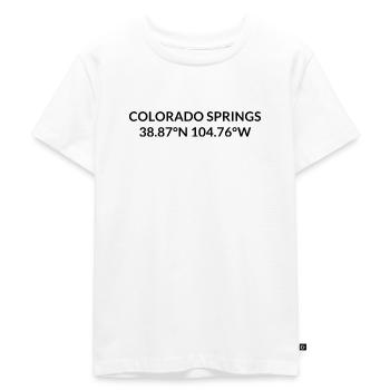 Colorado Springs, Colorado, United States Coordinates - Kids Premium Organic T-Shirt - white - Front - Hailey (125cm)