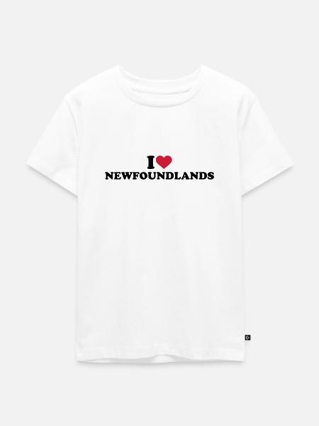 Neufundländer - Kinder Premium Bio T-Shirt - Weiß