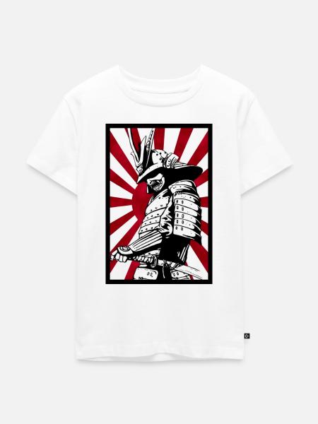 Japan Samurai - Kinder Premium Bio T-Shirt - Weiß