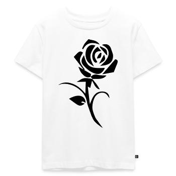 Rose - Kinder Premium Bio T-Shirt - Weiß - Vorne - Hailey (125cm)