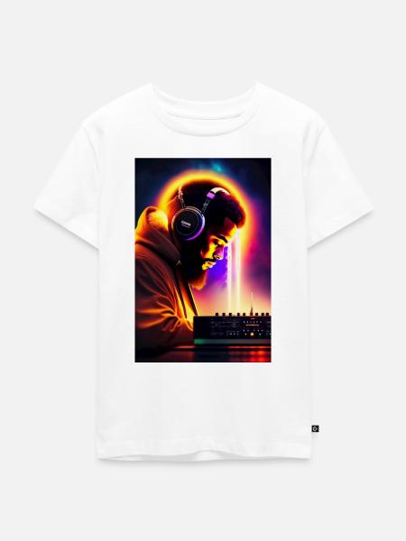 Ein DJ - Kinder Premium Bio T-Shirt - Weiß