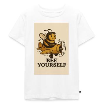 Bee yourself - Kids Premium Organic T-Shirt - white - Front - Hailey (125cm)