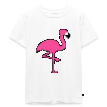 Pixel Flamingo - T-shirt Premium bio Enfant - blanc - Devant - Hailey (125cm)